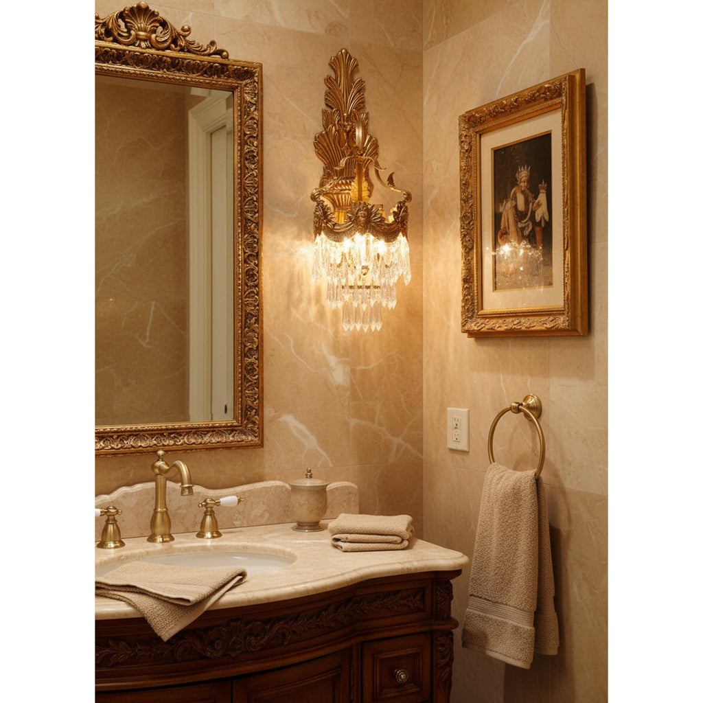 Cylora Mesas Brass Wall Lamp