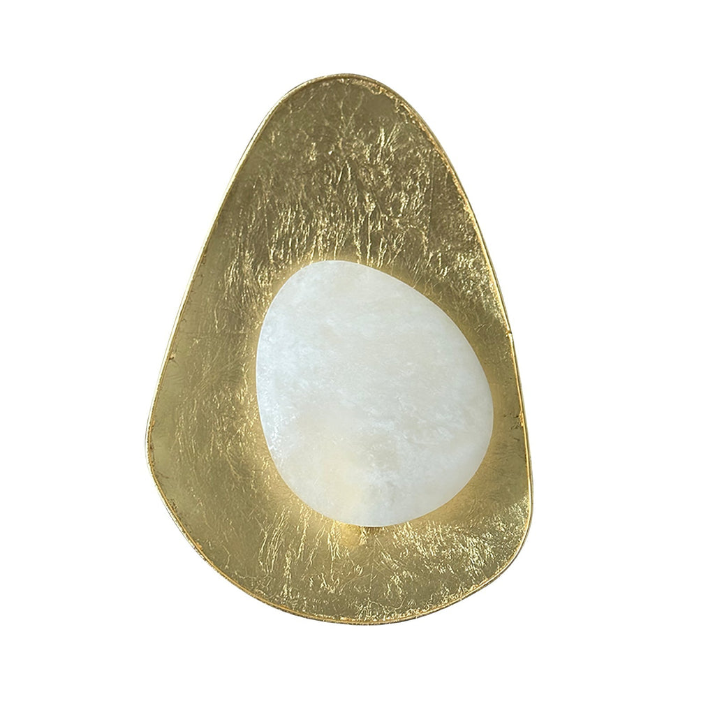 Organic Gilded Pebble Sconce