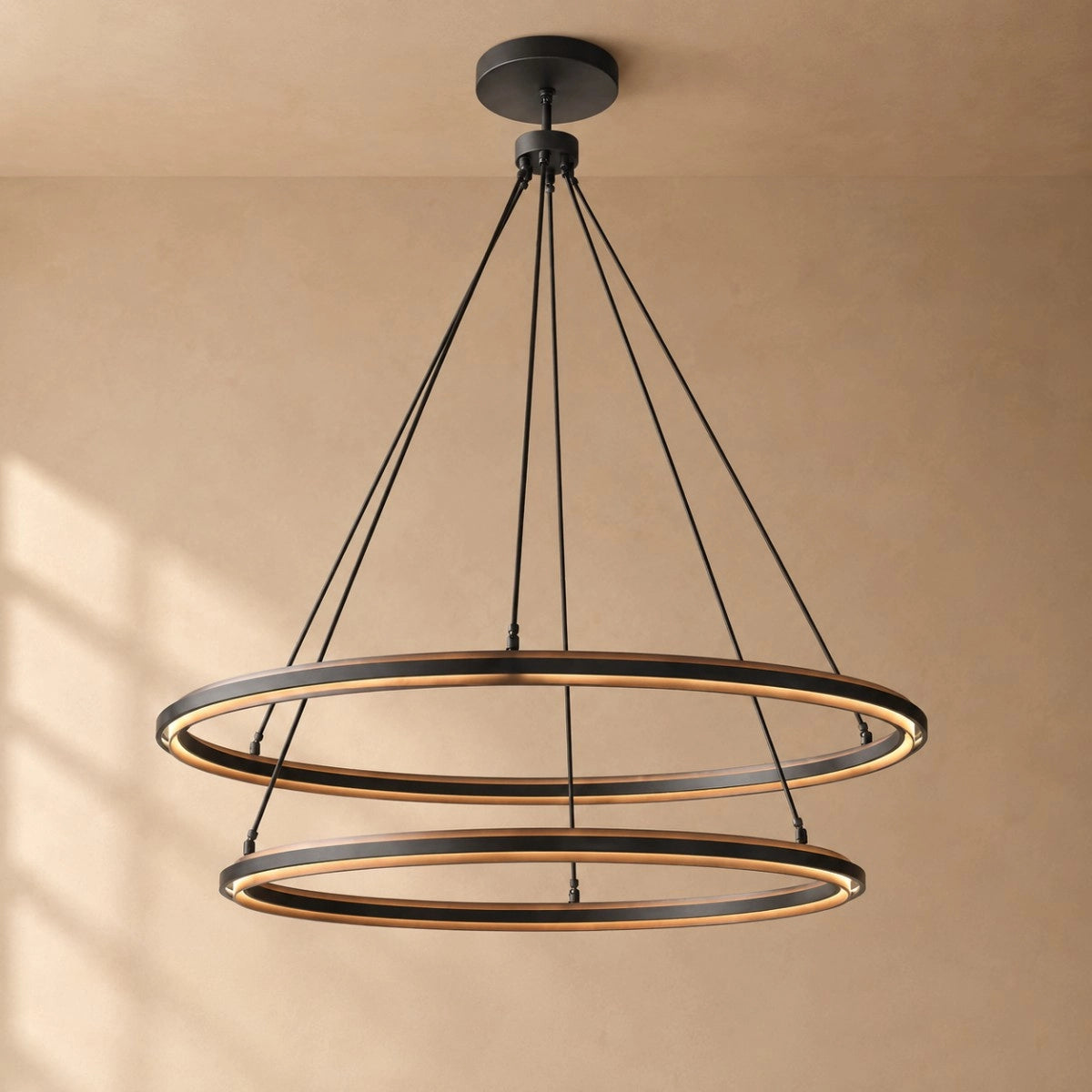Pelta 2-Tier Round Chandelier 60"