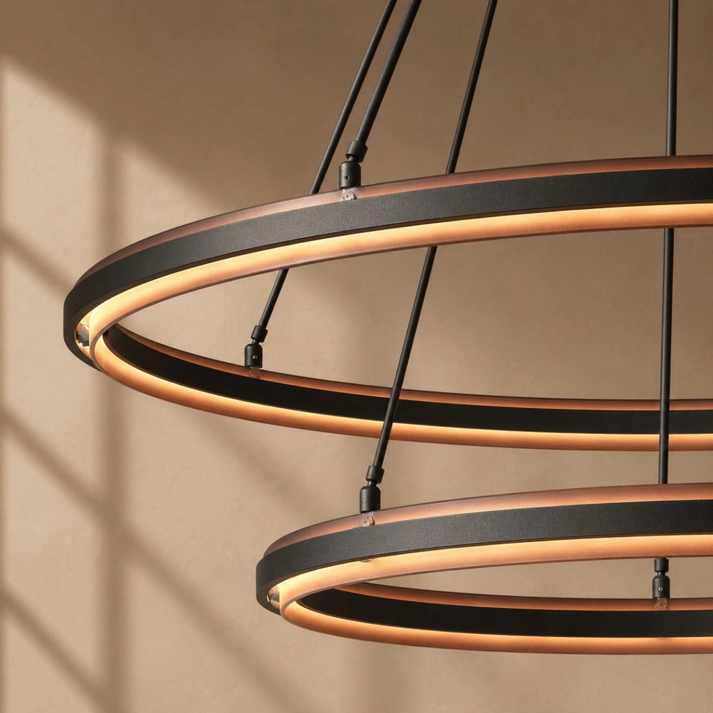 Pelta 2-Tier Round Chandelier 60"