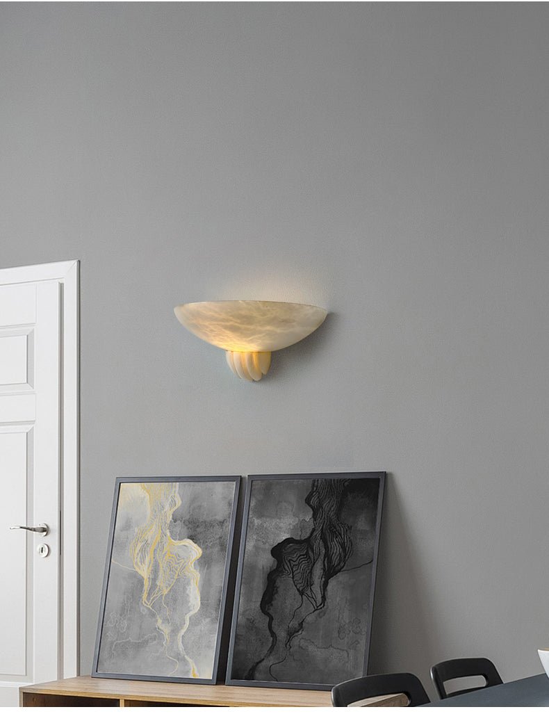 Rare Alabaster Wall Sconce