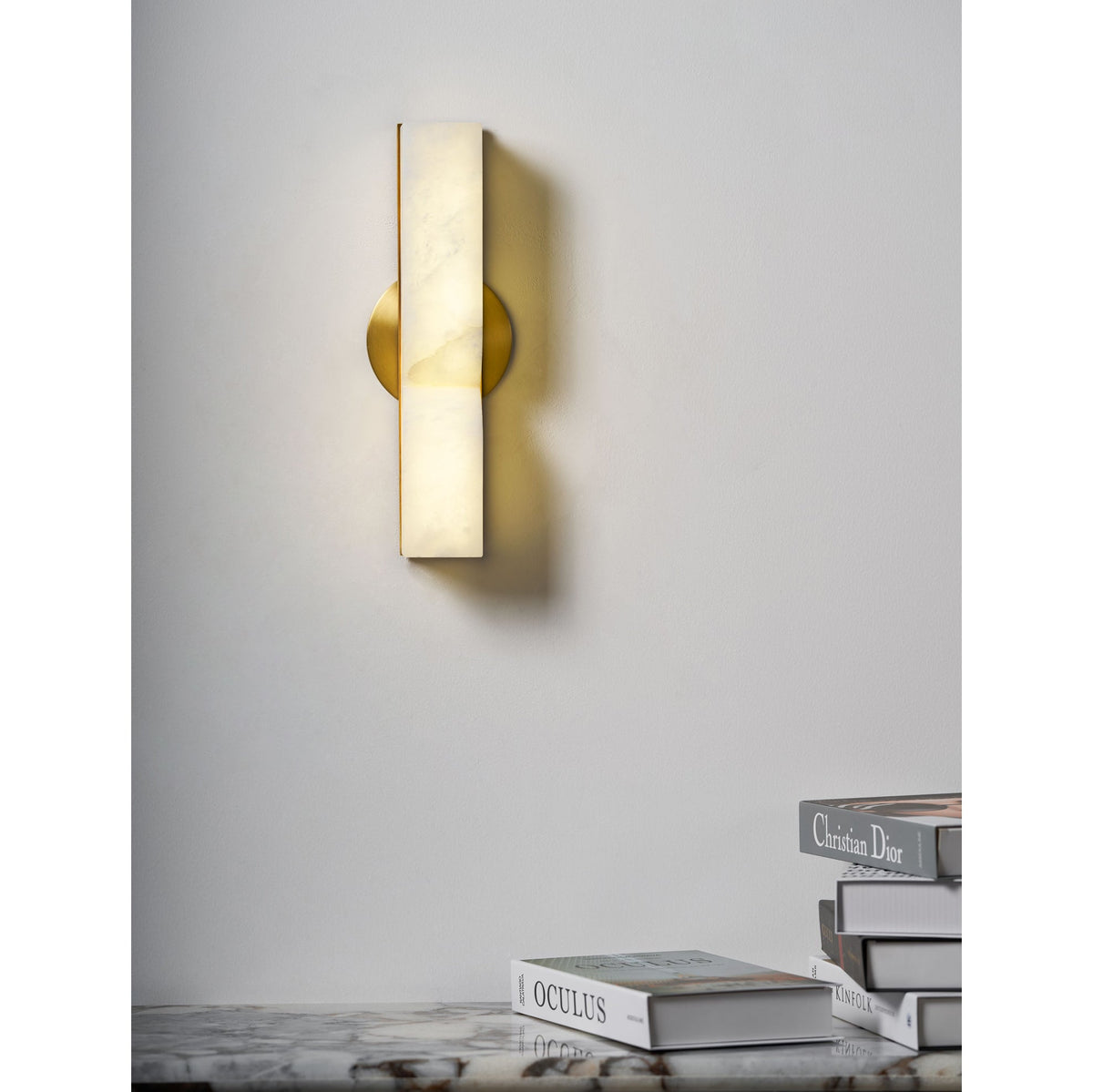 Rectangular Alabaster Wall Lamp