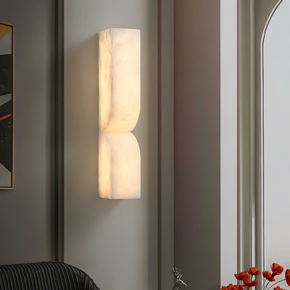 Rectangular Alabaster Wall Lamp