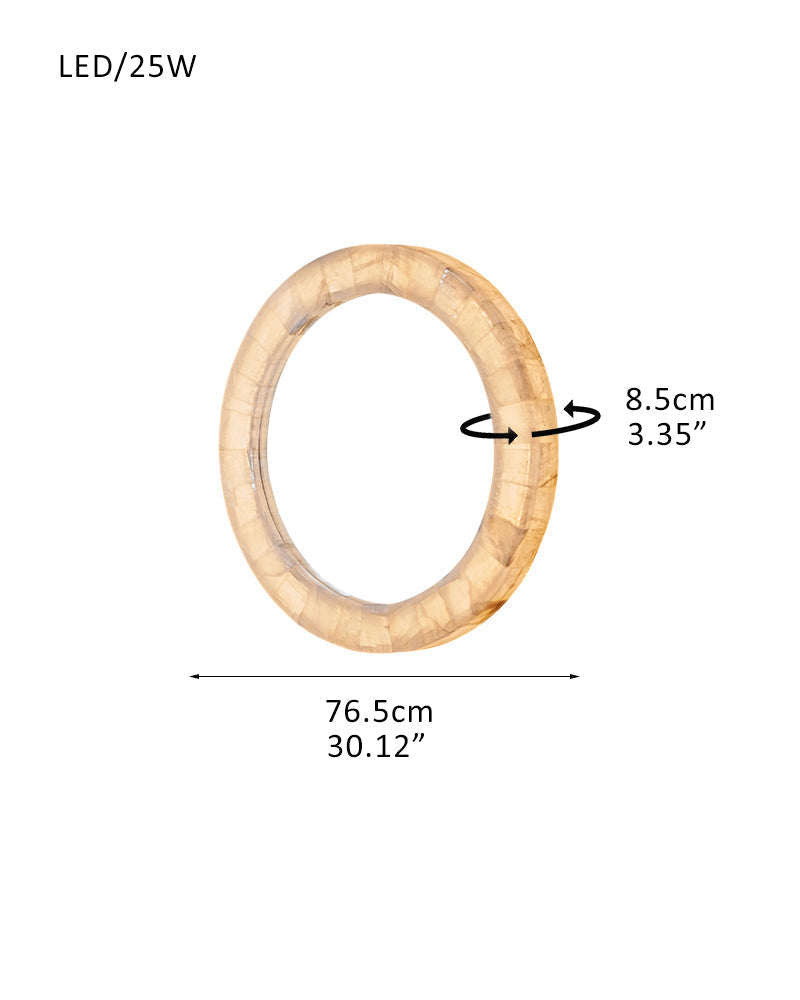 Round Circle Alabaster Marble Wall Light Fixture Mirror Sconce 30"40" - Oasislives