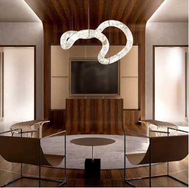 Ethereal Alabaster Chandelier 55"