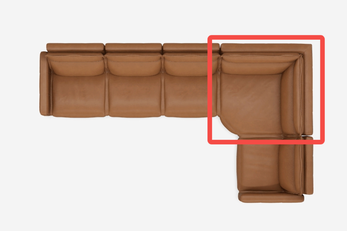 Rowland Leather Five-Piece Motion Corner Sectional