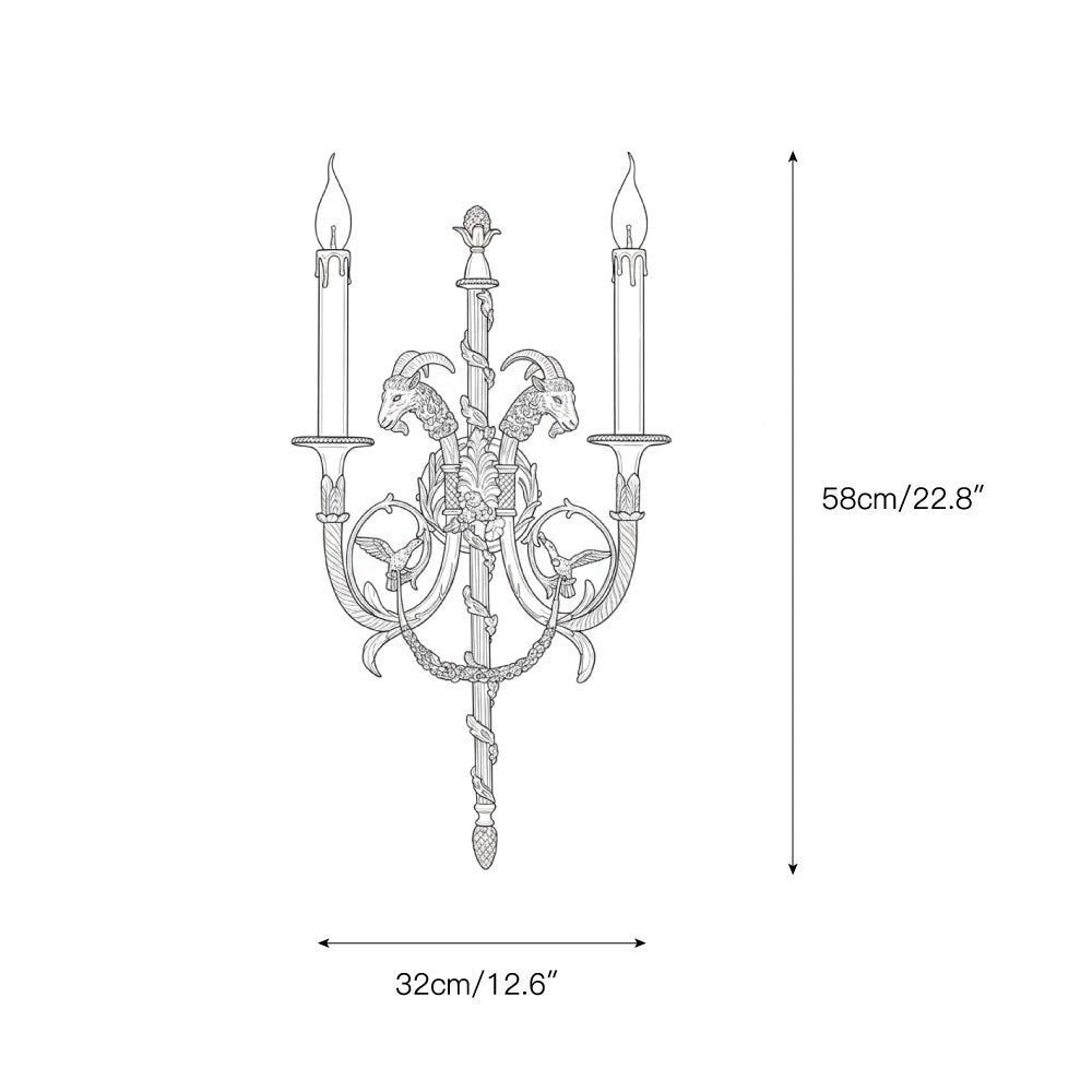 Lumetis Brass Wall Lamp