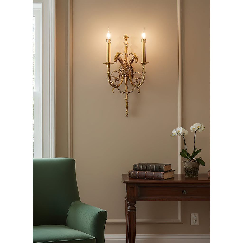 Lumetis Brass Wall Lamp