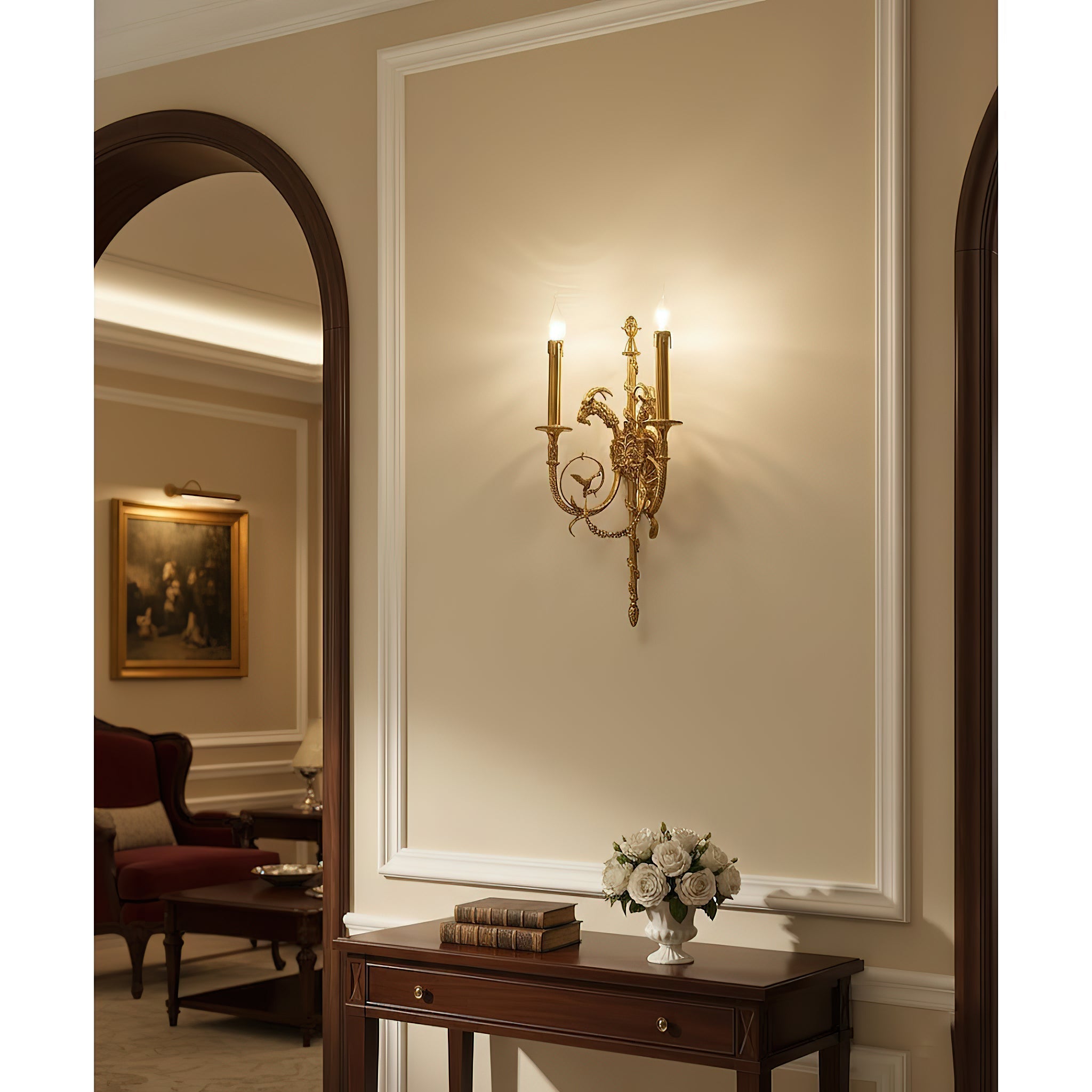 Lumetis Brass Wall Lamp