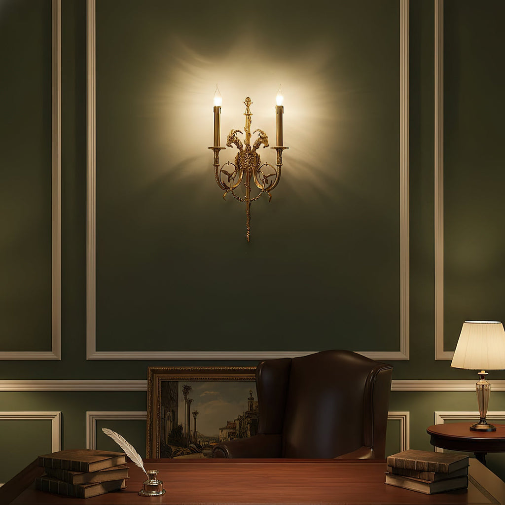 Lumetis Brass Wall Lamp