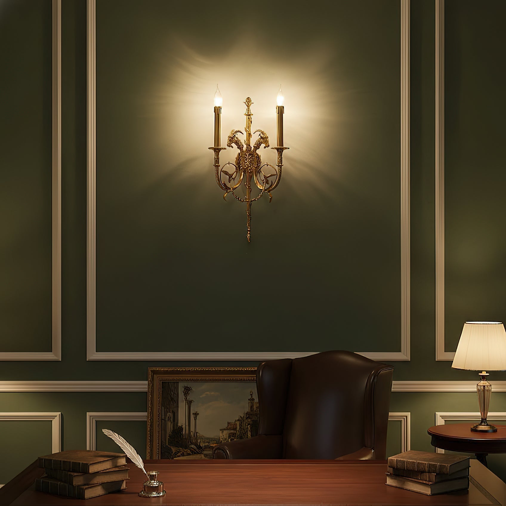 Lumetis Brass Wall Lamp