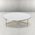 Thaddies Marble Round Coffee Table 55"D-Vancei