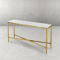 Thaddies Rectangle Marble Console Table-Vancei