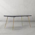 Thaddies Vintage Style Metal Frame Dining Table-Vancei