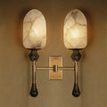 Alabaster Obelisk Double Sconce