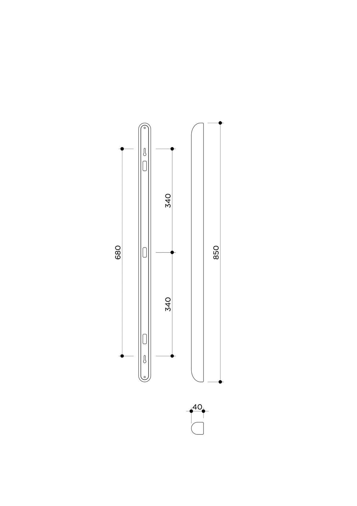 Alabaster Tubular Wall Light, 85cm
