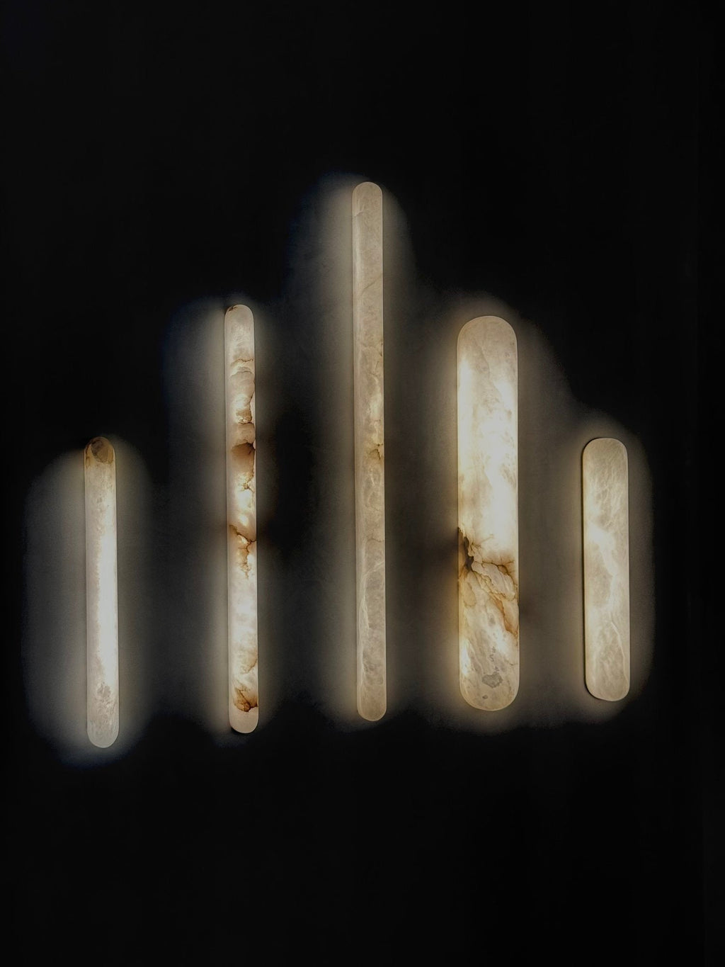 Alabaster Tubular Wall Light, 65cm