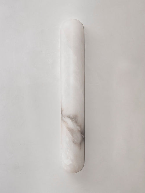 Alabaster Tubular Wide Wall Light, 65cm - Oasislives