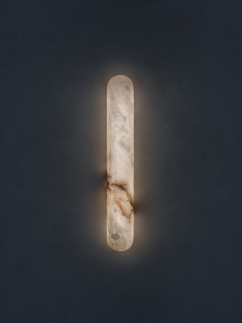 Alabaster Tubular Wide Wall Light, 65cm - Oasislives