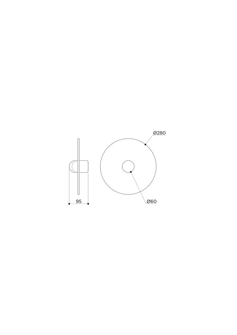 Alba Simple Alabaster Wall Light, 28cm
