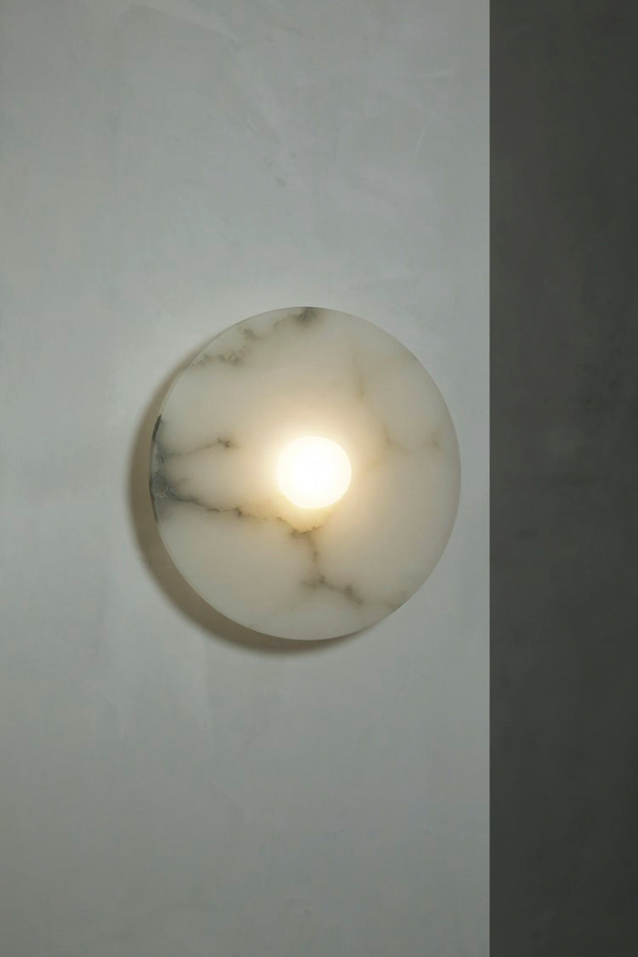 Alba Simple Alabaster Wall Light, 28cm